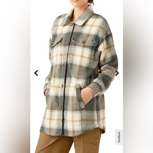 Dickies Womena Woven Flannel Shacket SzSM- NWT